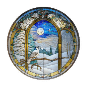 Winter Window Cutting Board