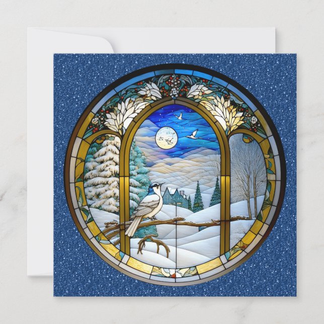Winter Window Greeting Card (Front)