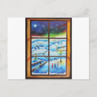 Winter Window wall mural painting by Gordon Bruce