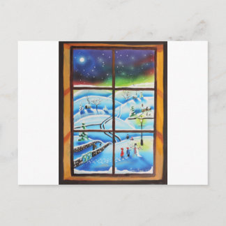 Winter Window wall mural painting by Gordon Bruce Postcard