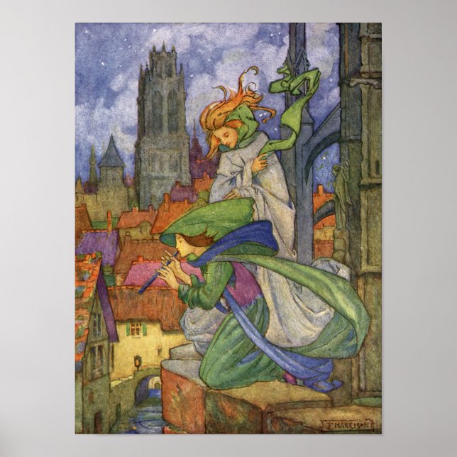 Winter & Windy Weather by Florence Harrison Poster (Front)