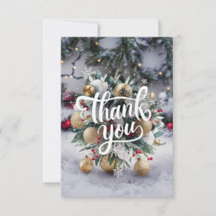 Winter Wish Enchanted Happy Holidays Thank You Card