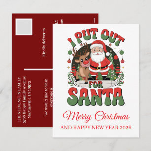 Winter Wishes Christmas 2025 Personalized 2026 Holiday Postcard