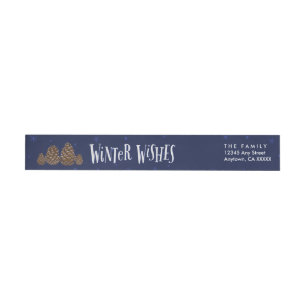 Winter Wishes Envelope Seal, address label