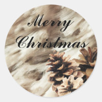 Winter Wishes Warm Rustic Holiday Pinecones