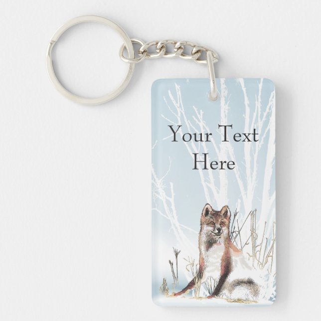 Winter Wolf Key Ring (Front)