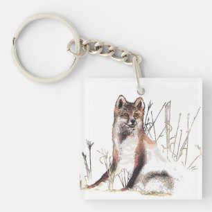 Winter Wolf Key Ring