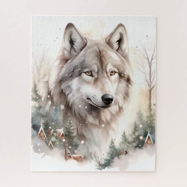 Winter Wolf Puzzle (Vertical)