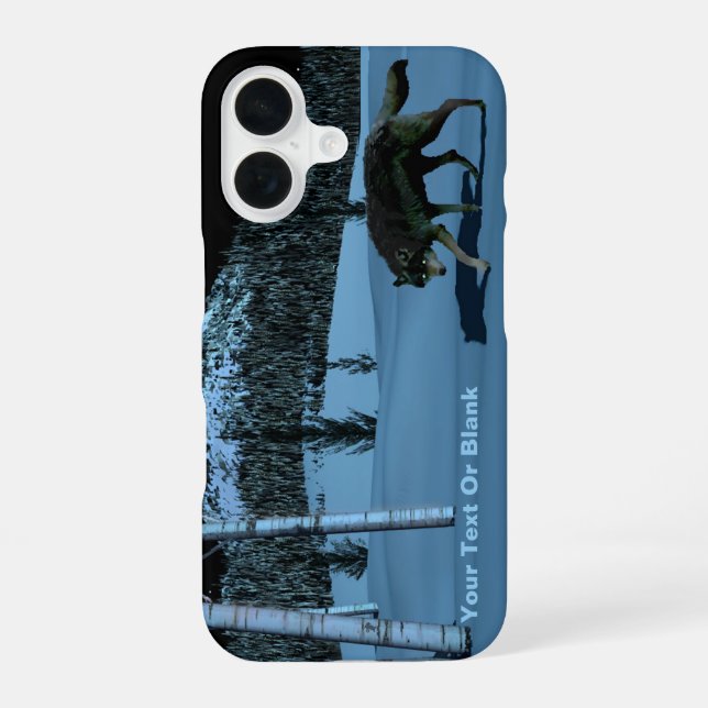 Winter Wolf - Tapetum Lucidum iPhone 16 Case (Back)