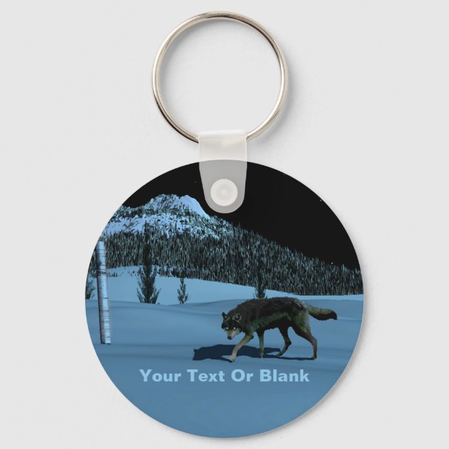 Winter Wolf - Tapetum Lucidum Key Ring (Front)