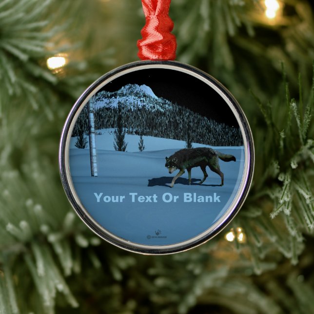 Winter Wolf - Tapetum Lucidum Metal Tree Decoration (Tree)