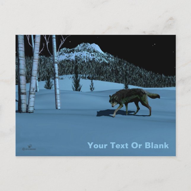 Winter Wolf - Tapetum Lucidum Postcard (Front)