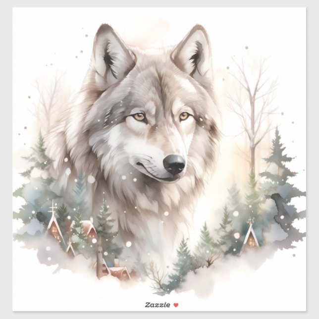 Winter Wolf Vinyl Sticker (Sheet)