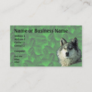 Winter Wolf with Spruce Business or Profile Card 2