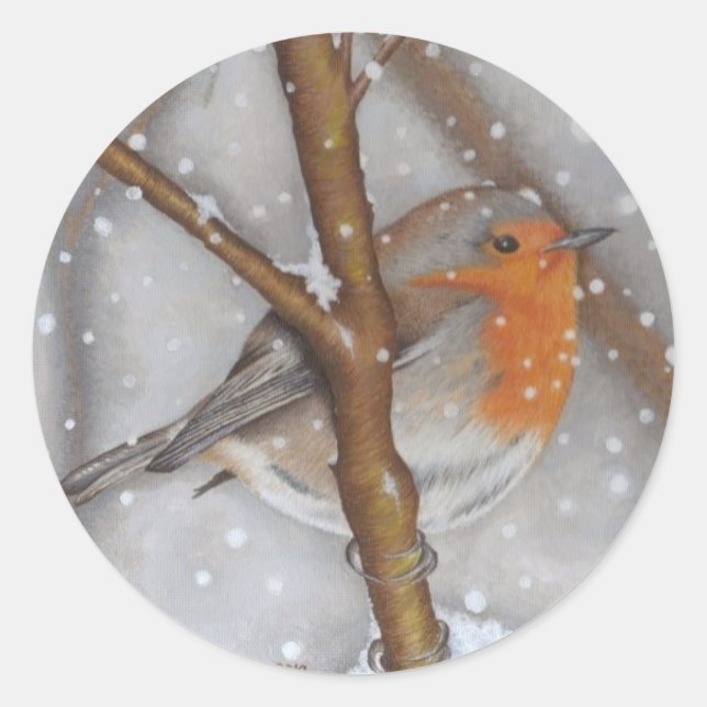Winter Wonder Classic Round Sticker (Front)