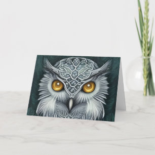 Winter Wonder Snow Owl Beauty Thank You Card