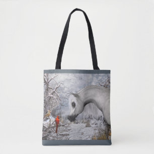 Winter Wonder Tote Bag, You Pick Background Colour