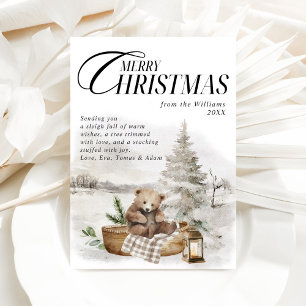 Winter Wonderla Forest Merry Christmas Holiday Card