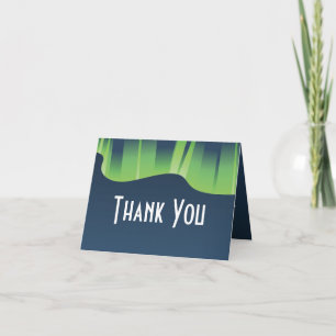 Winter Wonderlad Aurora Thank You Card