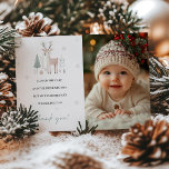 Winter Wonderland 1st Birthday Thank You Card<br><div class="desc">Fully customisable with your personal message,  it adds a charming and festive touch to your appreciation. Choose our Winter Wonderland 1st Birthday Thank You Card to share your gratitude in style and leave a lasting impression filled with seasonal joy.</div>