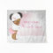 Winter Wonderland Afro Girl Baby Shower Backdrop