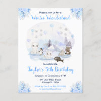 Winter Wonderland Arctic Animals Birthday