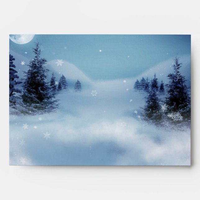 Winter Wonderland at Night Envelope (Front)
