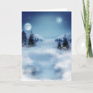 Winter Wonderland at Night Holiday Card