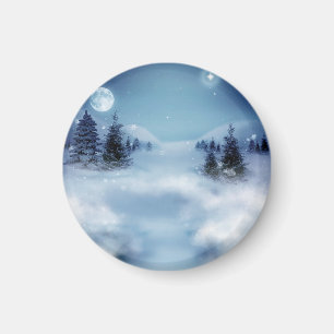 Winter Wonderland at Night Magnet