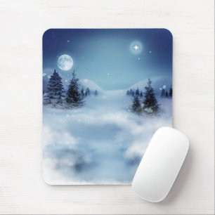 Winter Wonderland at Night Mouse Pad
