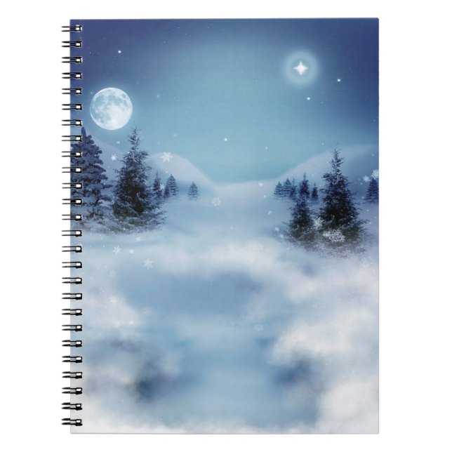 Winter Wonderland at Night Notebook (Front)