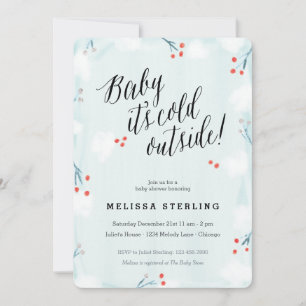 Winter Wonderland Baby It's Cold Outside Shower Invitation