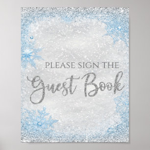 Winter Wonderland Baby Shower Guest Book Sign