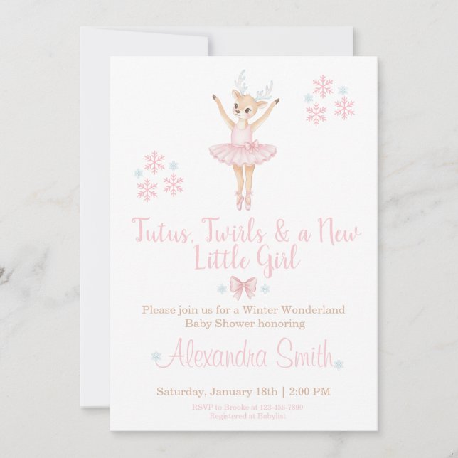 Winter Wonderland Baby Shower Invitation (Front)