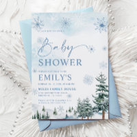 Winter Wonderland Baby Shower Invitation
