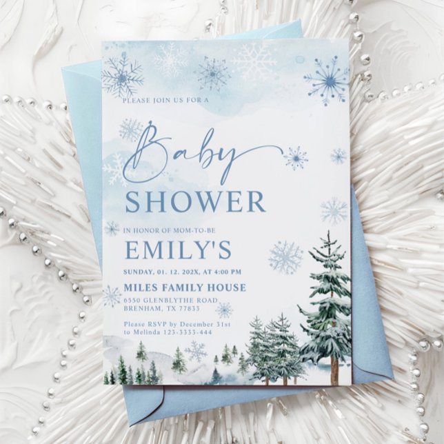 Winter Wonderland Baby Shower Invitation (Creator Uploaded)