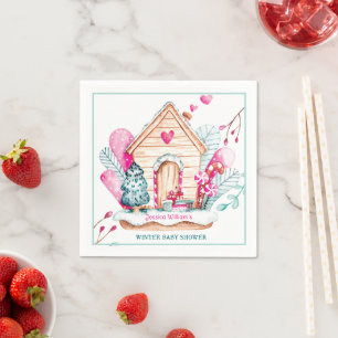 Winter Wonderland Baby Shower Napkin