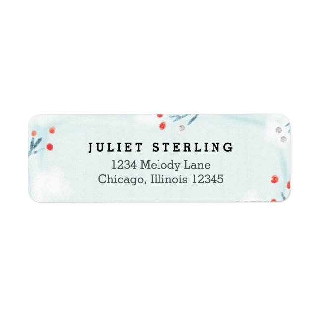 Winter Wonderland Baby Shower Return Address Label (Front)