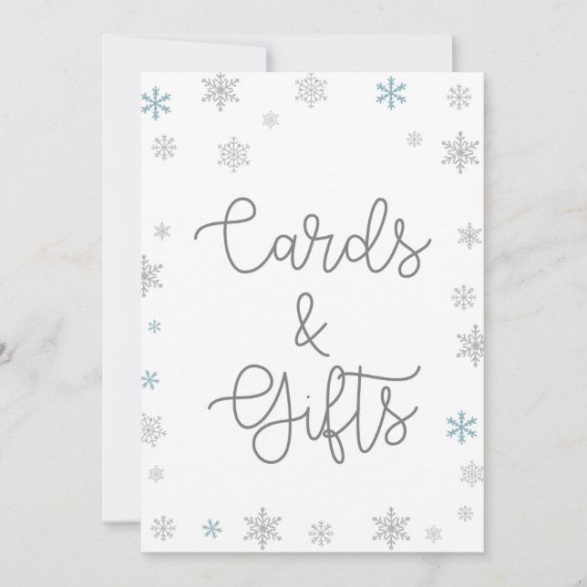 Winter Wonderland Baby Shower Sign Size 5x7" Invitation (Front)