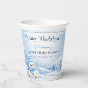 Winter Wonderland Baby Shower   Teddy Bear Cup