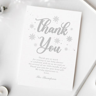 Winter Wonderland Baby Shower Thank You Card