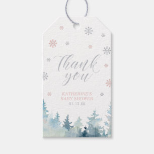 Winter Wonderland Baby Shower Thank you Favour Gift Tags