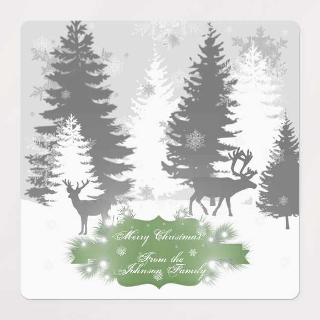 Winter Wonderland Baking Label - Green (Design 1)