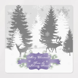 Winter Wonderland Baking Label - Purple