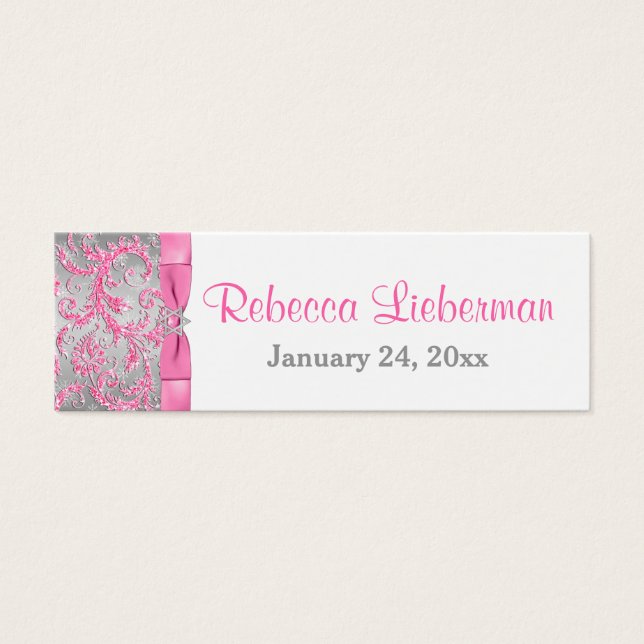 Winter Wonderland Bat Mitzvah Favour Tag (Front)