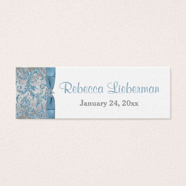 Winter Wonderland Bat Mitzvah Favour Tag 2 (Front)