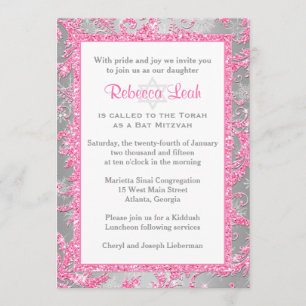 Winter Wonderland Bat Mitzvah Invitation 2