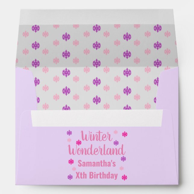 Winter Wonderland Birthday Envelope (Back (Bottom))