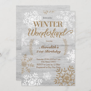 Winter Wonderland Birthday Invitation