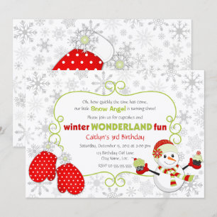 Winter Wonderland Birthday Invitation